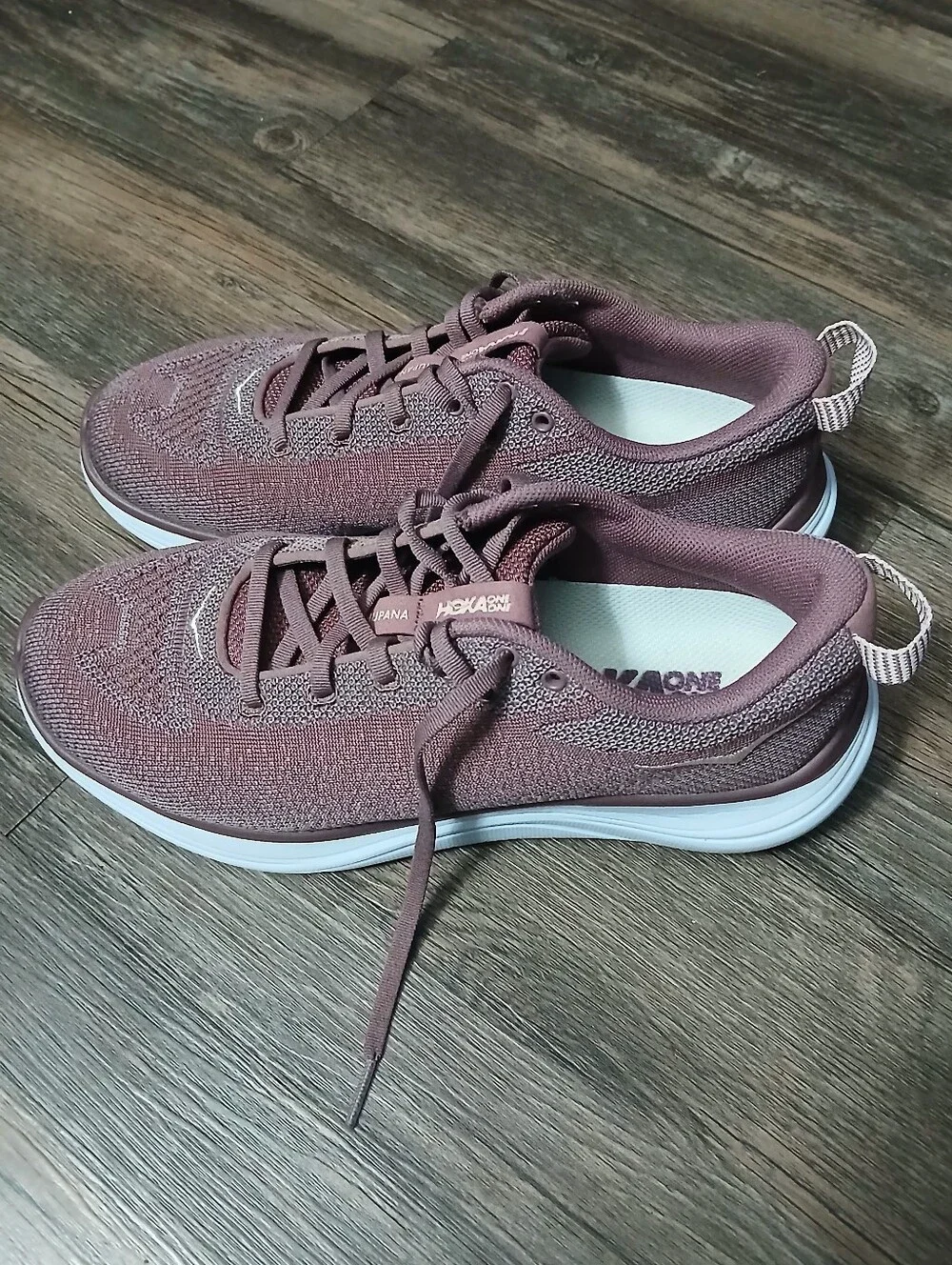 Hoka One One Hupana Women's Dusty Brown Knit Sneakers